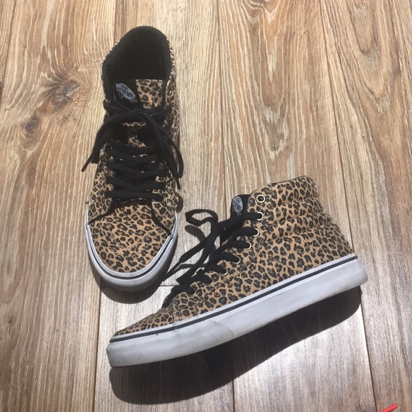 leopard high top vans